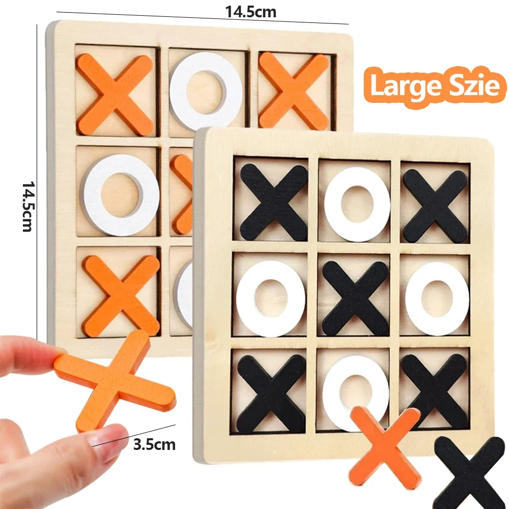 Kids Educational Game 3 - Wooden XO Tic Tac Toe Game