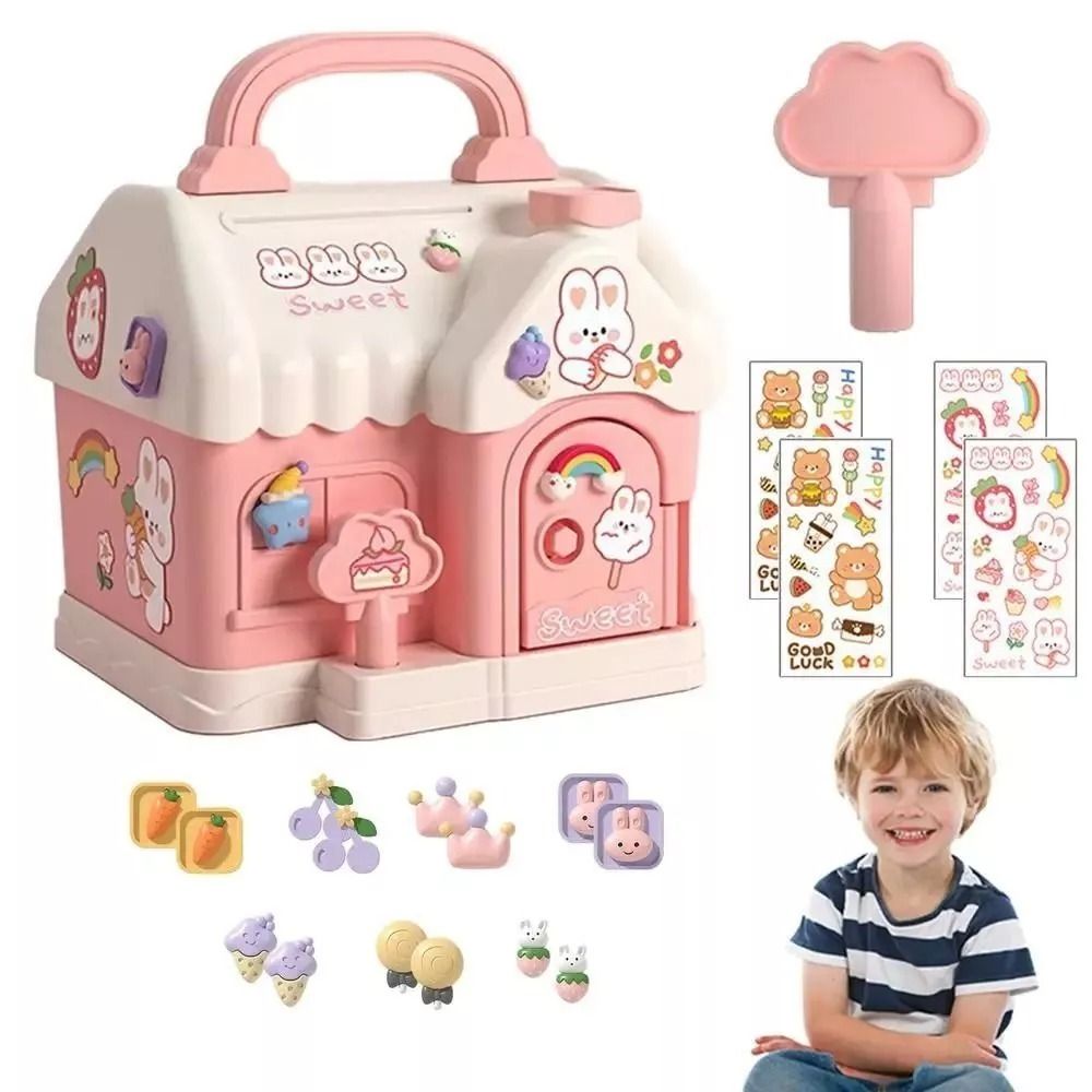 Kids Education Money - New House-Shaped Money Box Plastic Safe