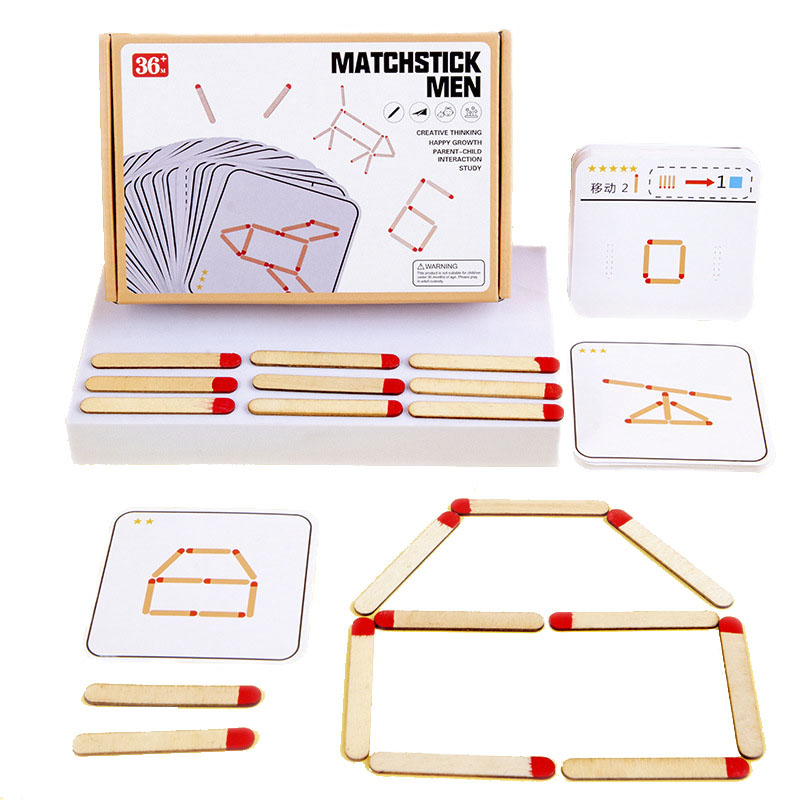Kids Nature Education - Montessori Matches Puzzles Game Wooden Toys