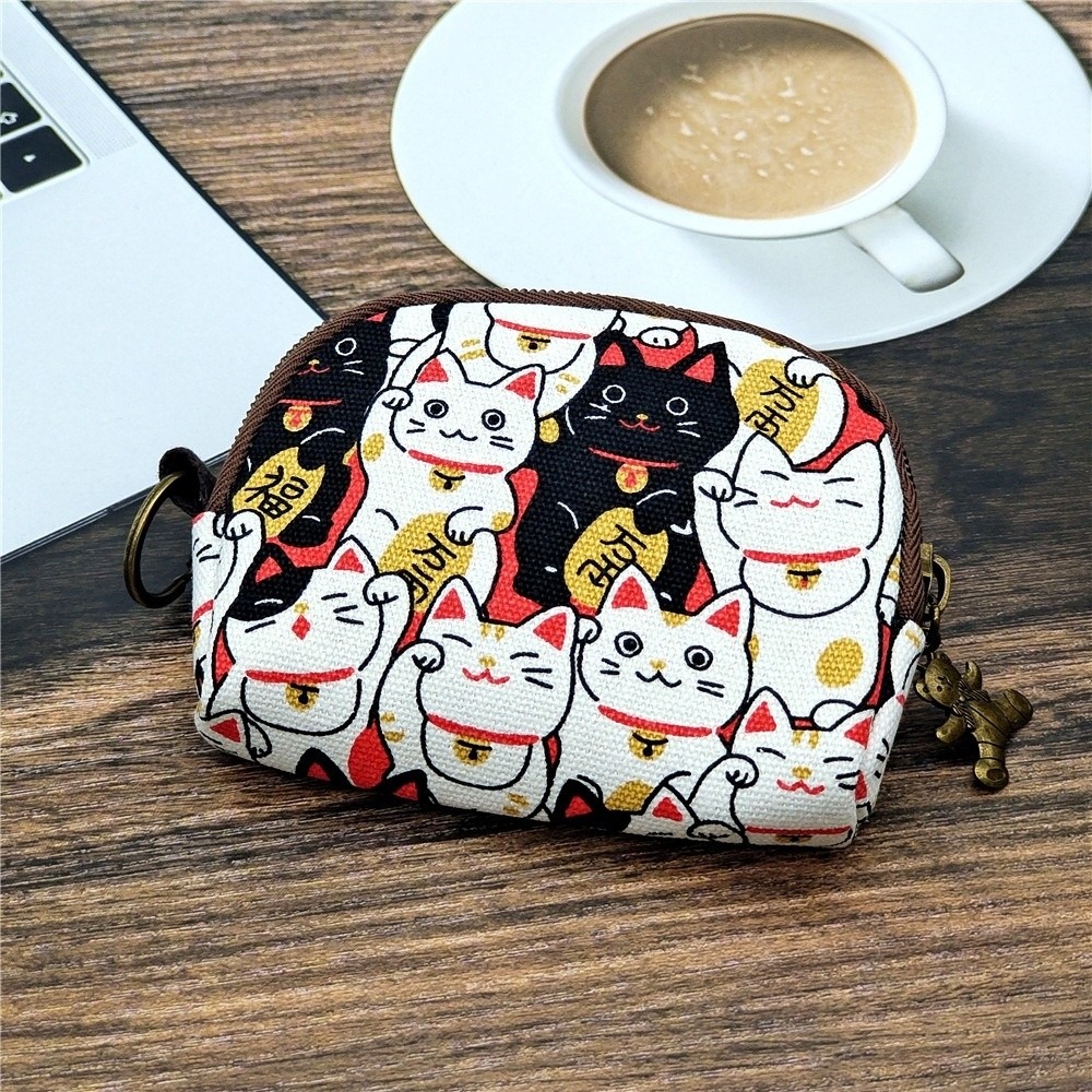 Kids Education Money - Portable Vintage Coin Purse Canvas Cartoon