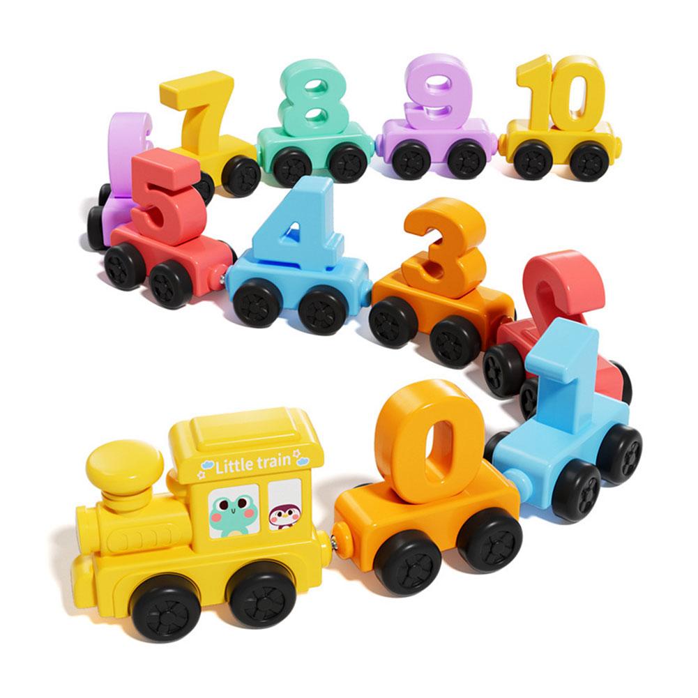 Kids Education Learning - Montessori Educational Toy Train Set Wooden