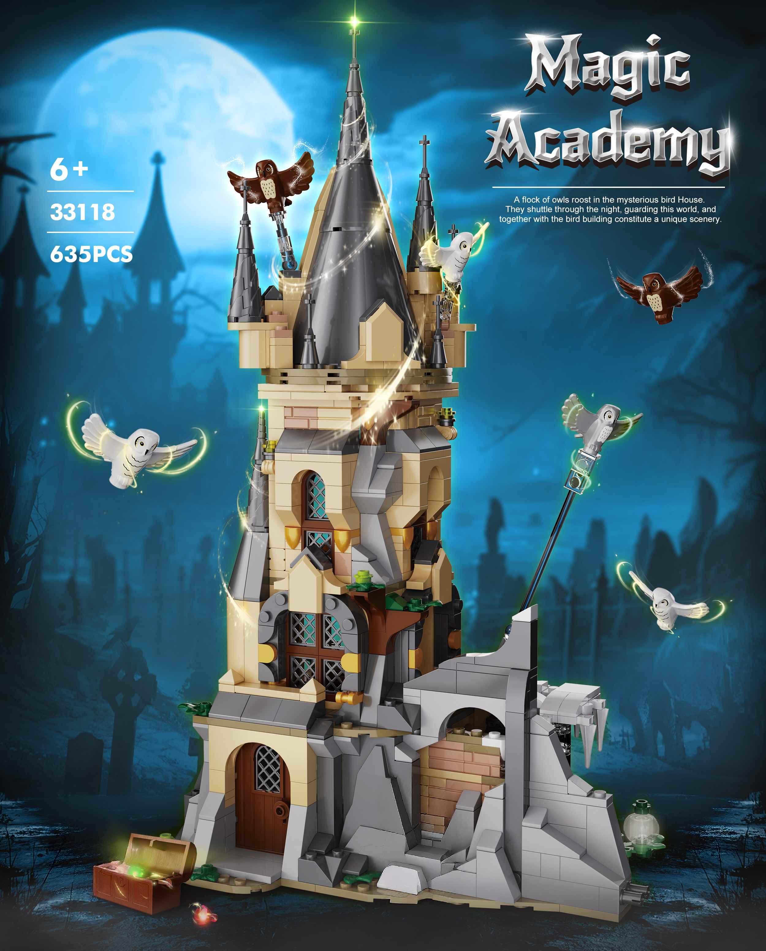 Kids Education Academy - Magic Academy Castle Building Blocks 635Pcs