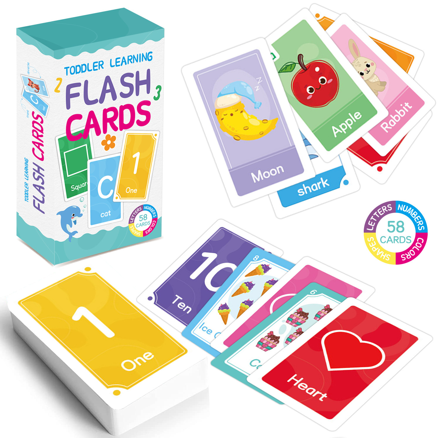 58 Pcs ABC Alphabet Flashcards - Kids Education Learning ulasan dan harga