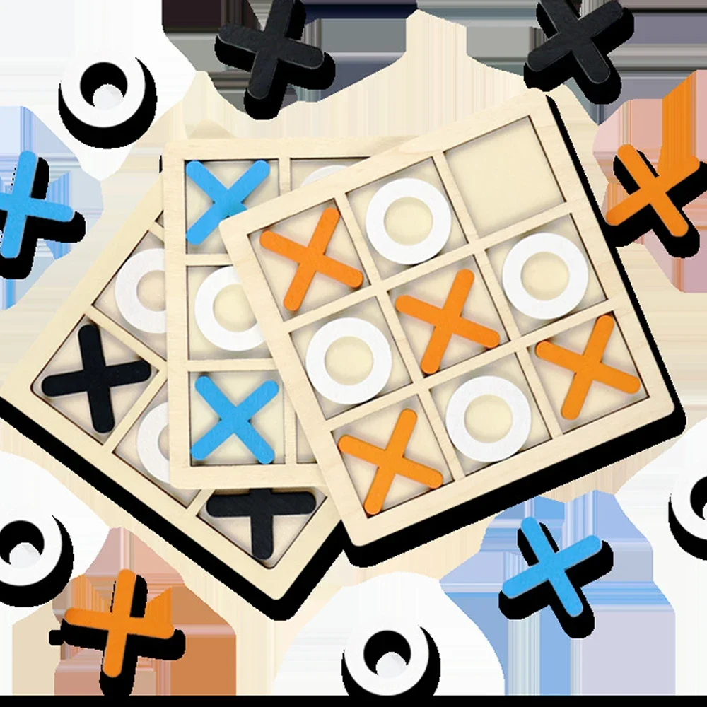 Wooden XO Tic Tac Toe Game Min - Kids Educational Game 3 ulasan dan harga