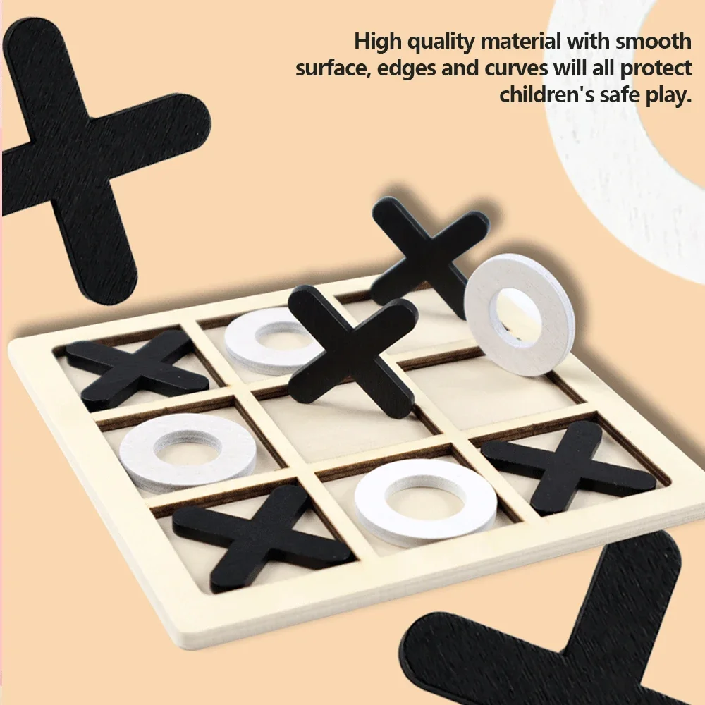Wooden XO Tic Tac Toe Game Min - Kids Educational Game 3 ulasan dan harga