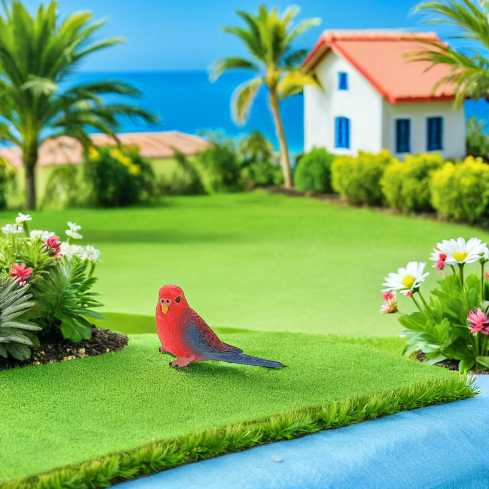 6Pcs Vibrant Realistic Parrot  - Kids Education Learning ulasan dan harga