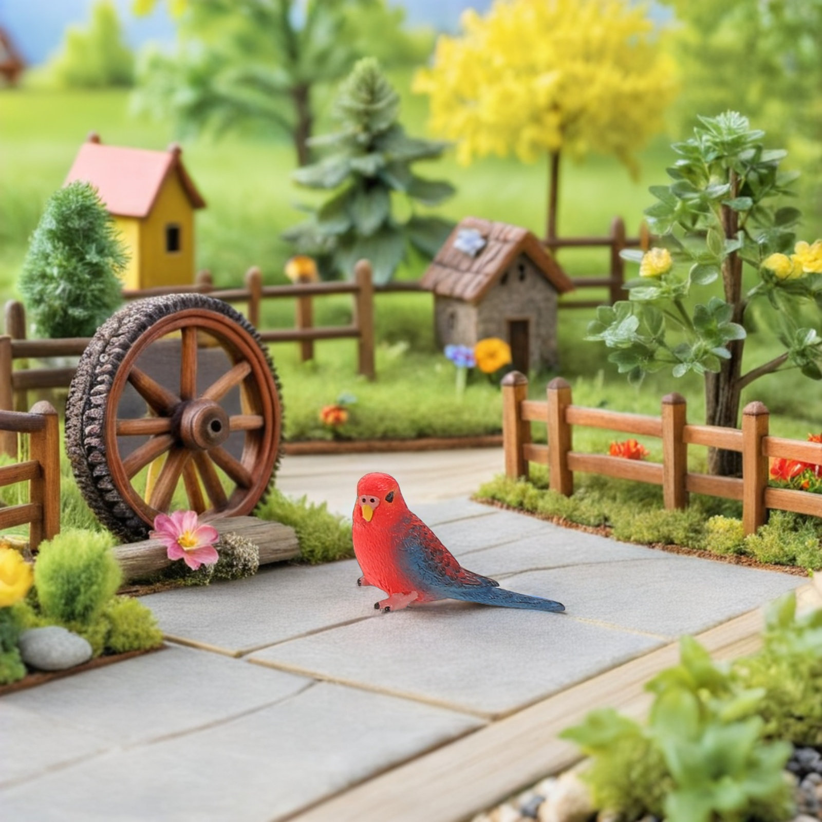 6Pcs Vibrant Realistic Parrot  - Kids Education Learning ulasan dan harga