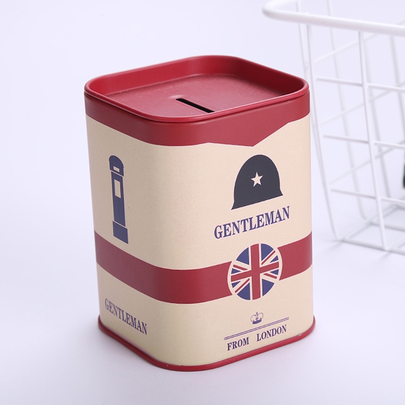 Piggy Metal Square Gentleman T - Kids Education Money ulasan dan harga