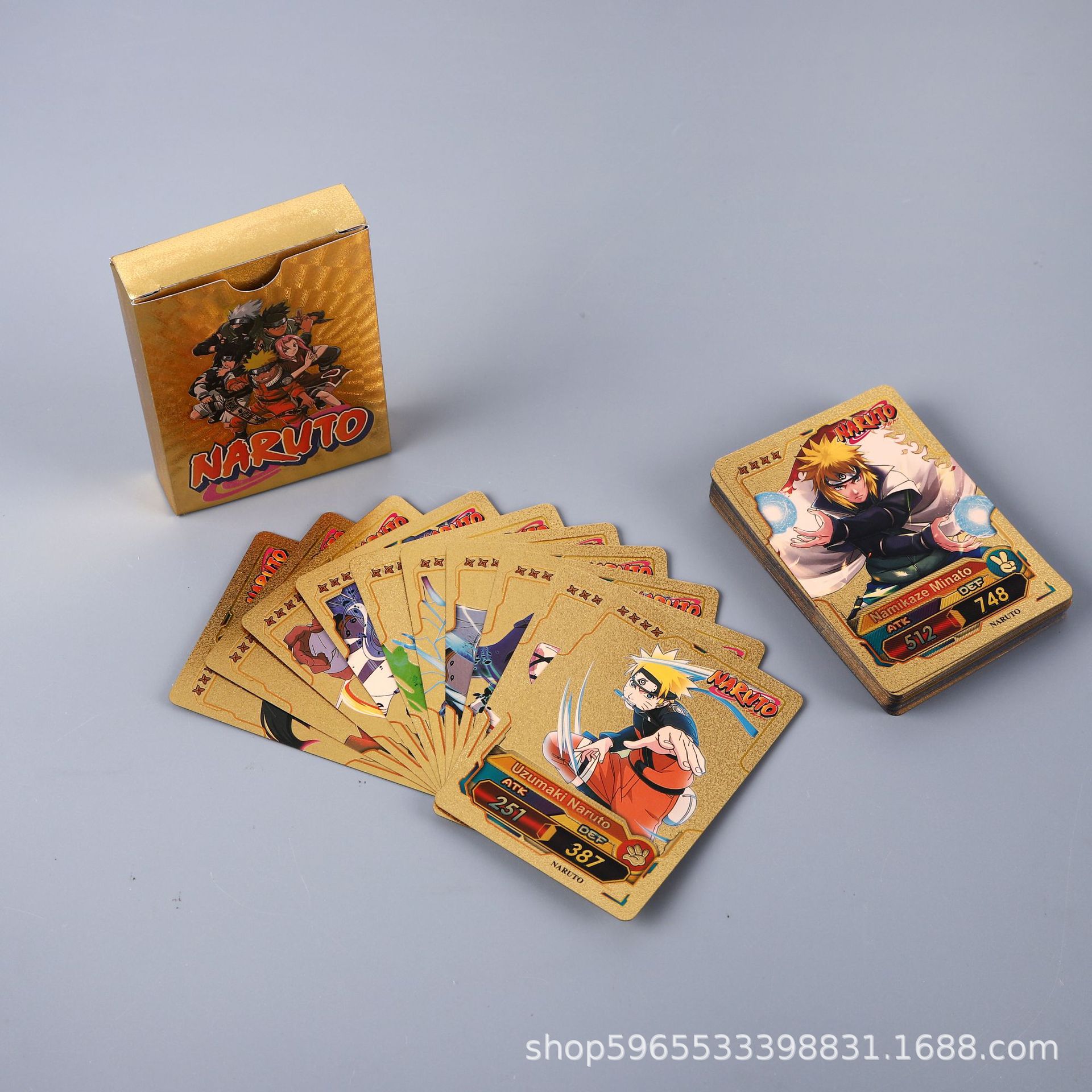 55pcs Naruto Card Gold English - English Kids Education ulasan dan harga