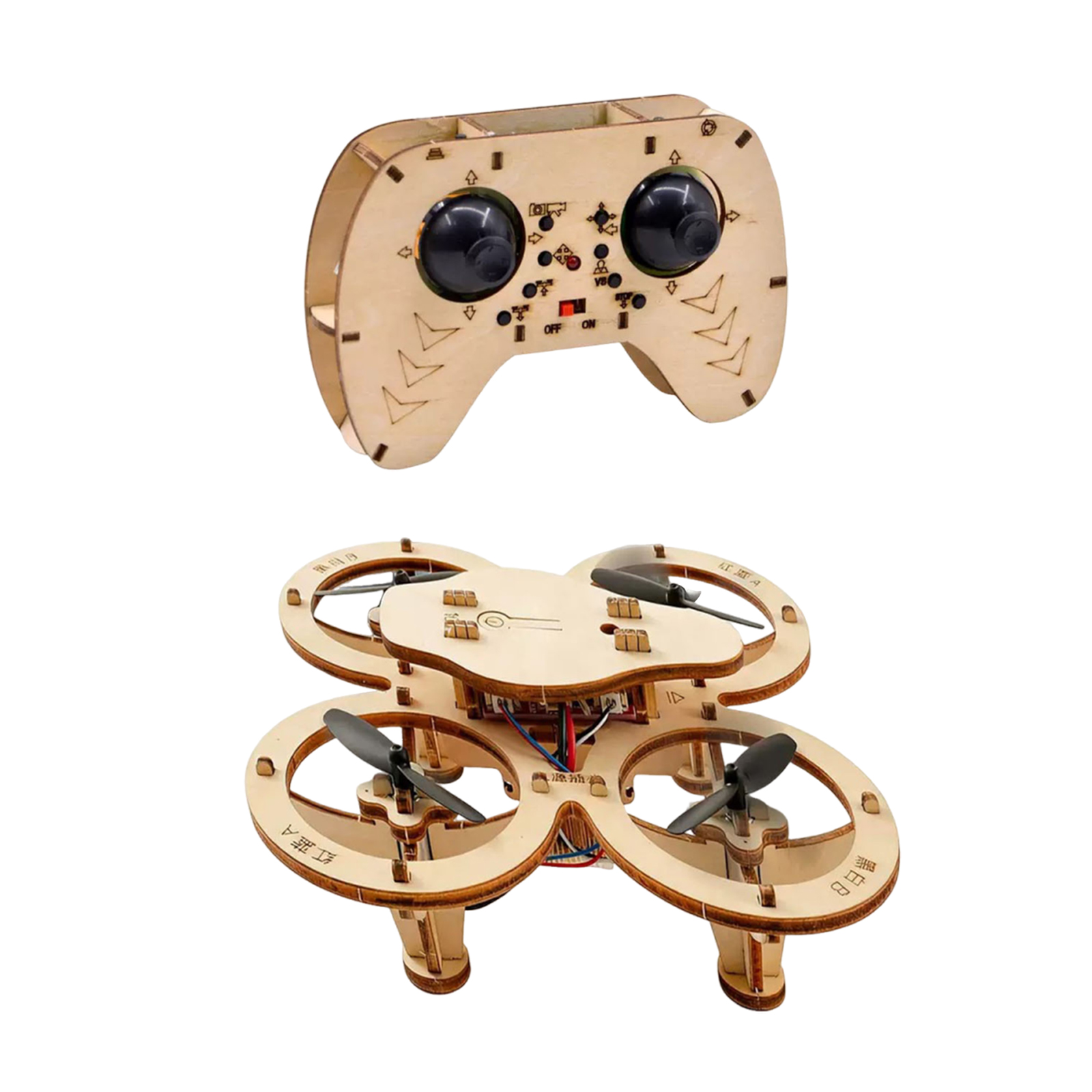 Natural Wood DIY Drone Model K - Kids Nature Education ulasan dan harga