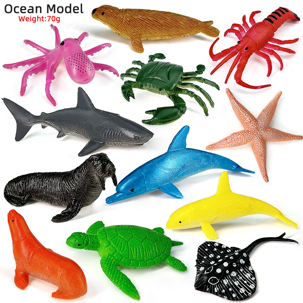 12pcs Ocean Sea Life Set Anima - Kids Education App ulasan dan harga
