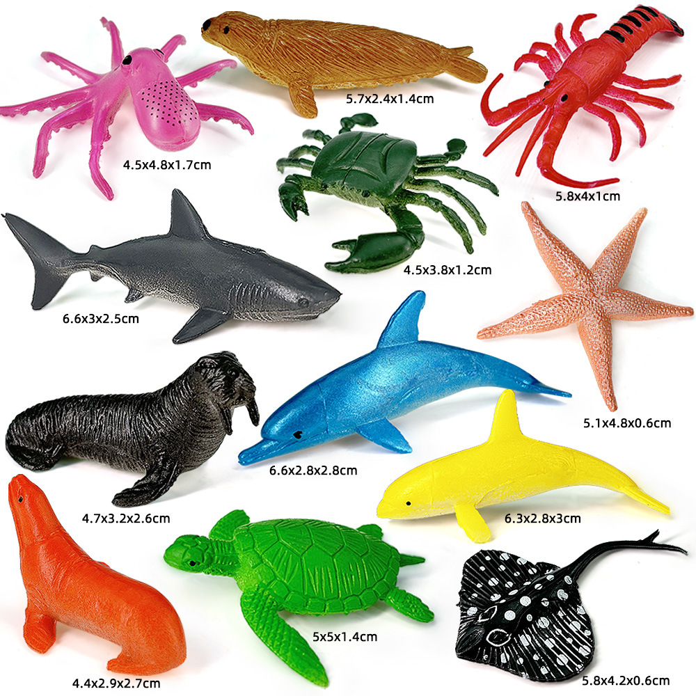 12pcs Ocean Sea Life Set Anima - Kids Education App ulasan dan harga