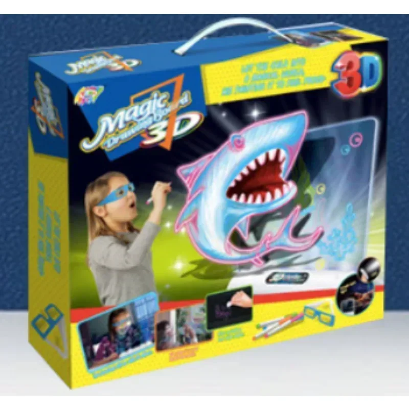 3D Magic Drawing Board LED Glo - Kids Education Foundation ulasan dan harga