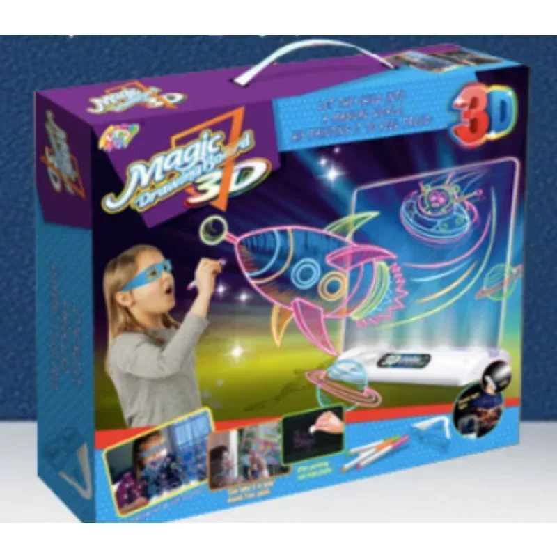 3D Magic Drawing Board LED Glo - Kids Education Foundation ulasan dan harga