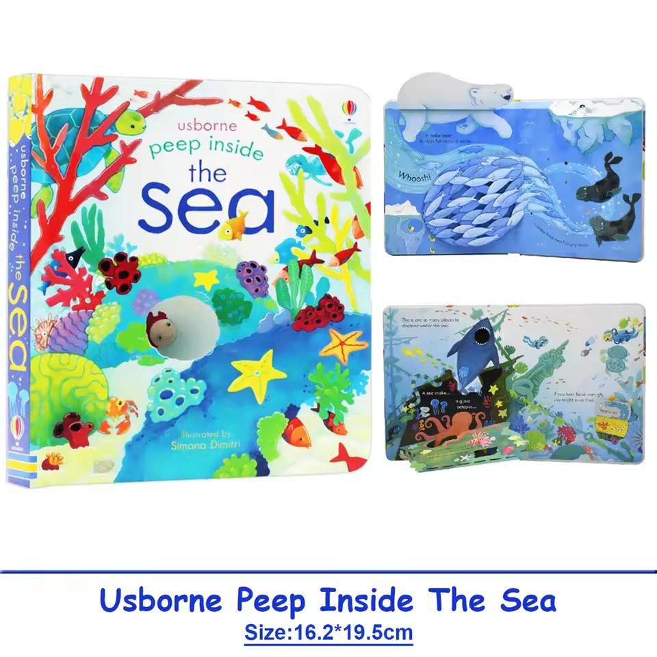 Usborne Peep Inside The Sea Ed - Kids Nature Education ulasan dan harga