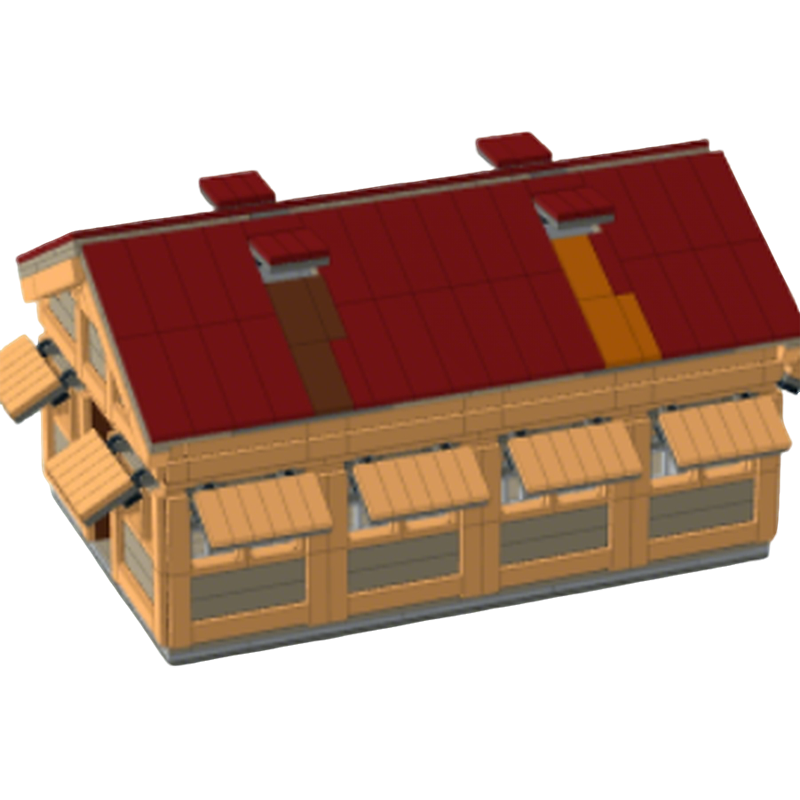 1115pcs MOC Pig Pen Town Plan  - Kids Education Plan ulasan dan harga
