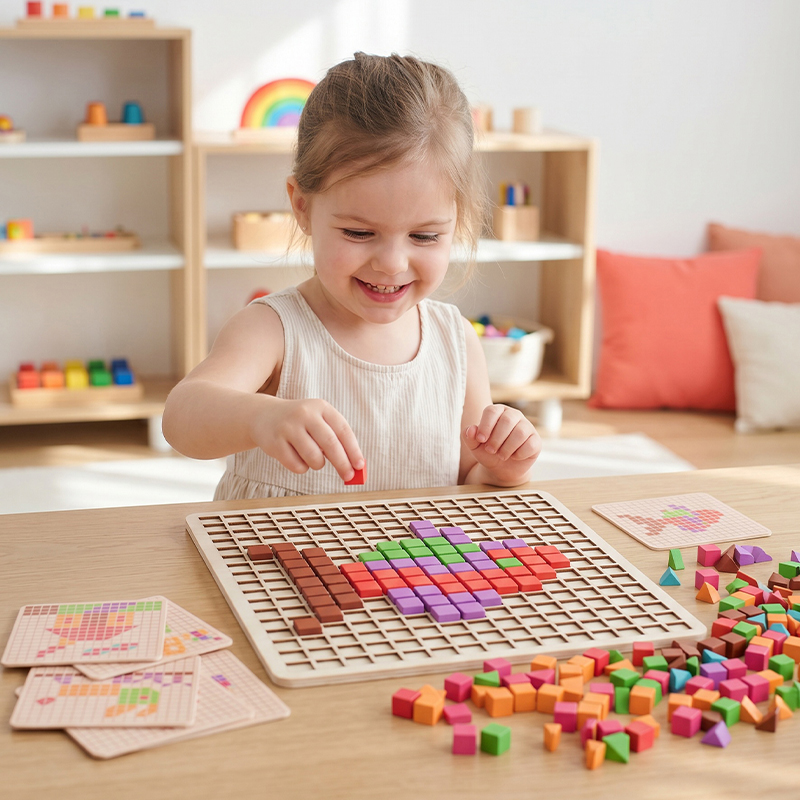Wooden Logical Cube Puzzle - M - Kids Educational Game 3 ulasan dan harga