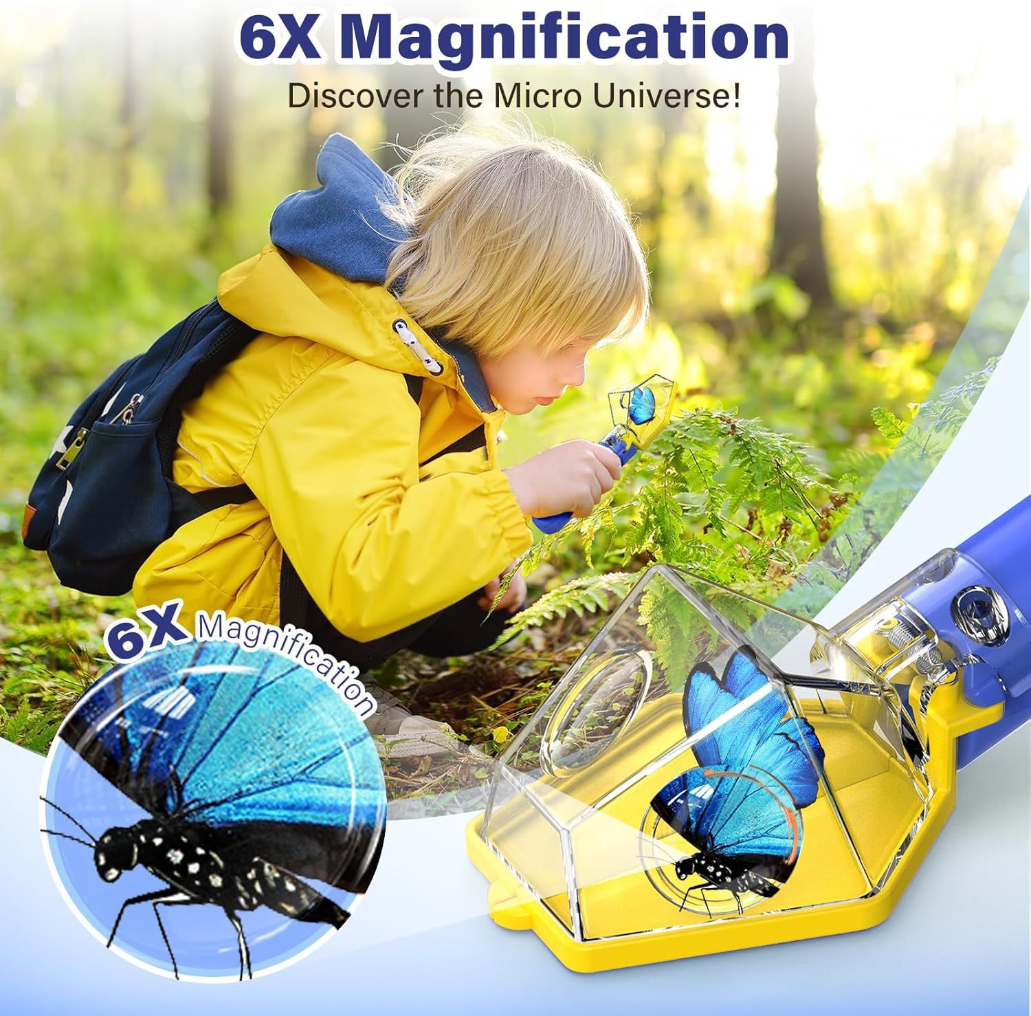 6X Magnifier Kids Bug Catcher, - Kids Nature Education ulasan dan harga